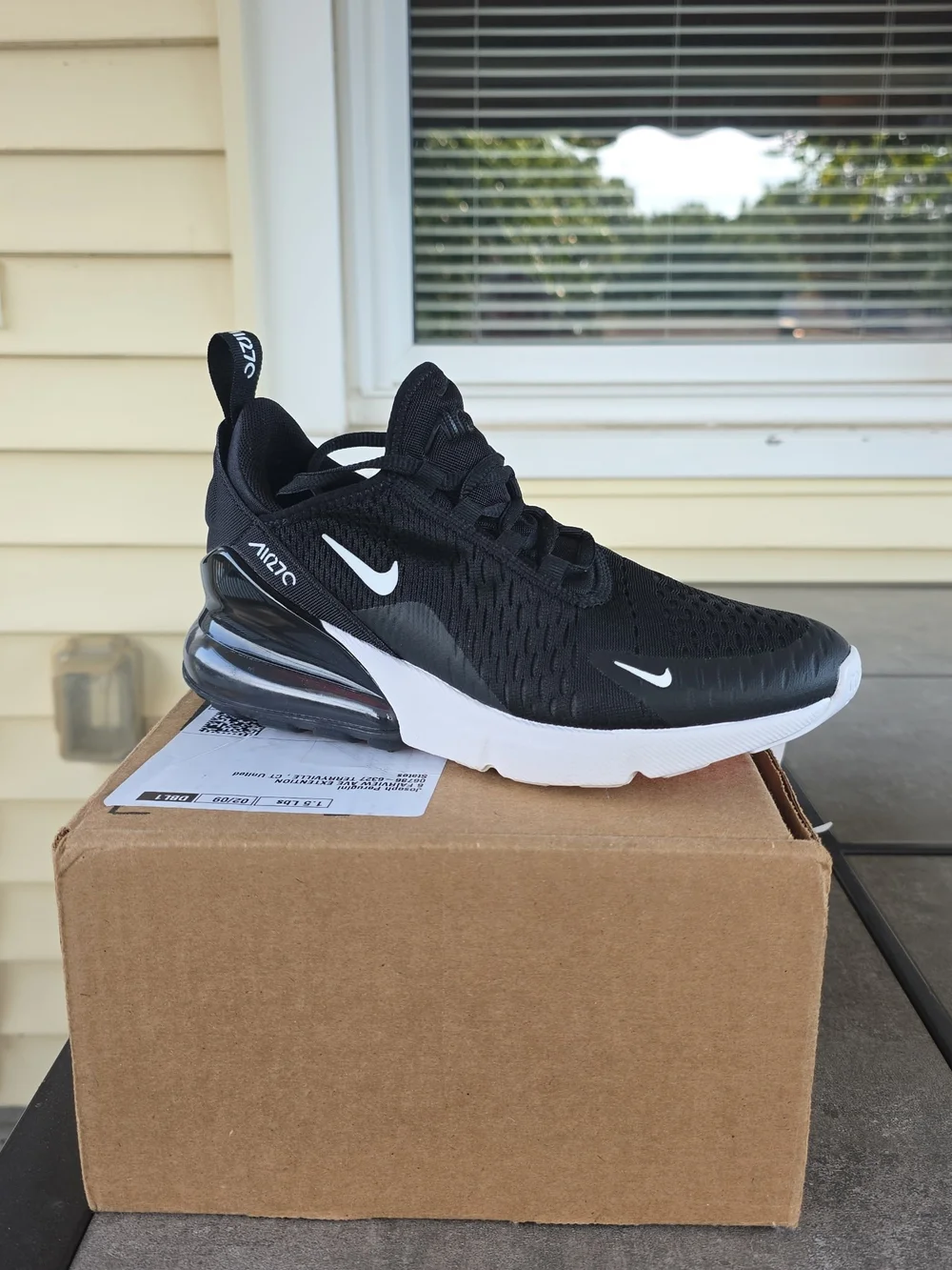 Nike Black and White Air Max 270 React Sneaker